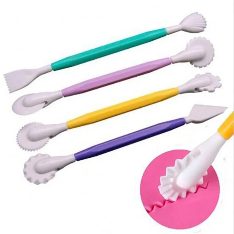 

4Pcs/set Fondant Cake Decorating Modelling Tools Flower Decoration Pen Pastry Carving Cutter Baking Craft Cake accessories tool