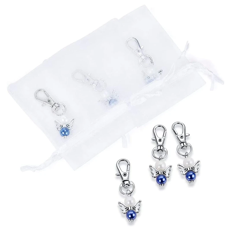 

15 Angel Pendants Organza Bags Party Favors Wedding Baptism Christmas Communion Confirmation Gift