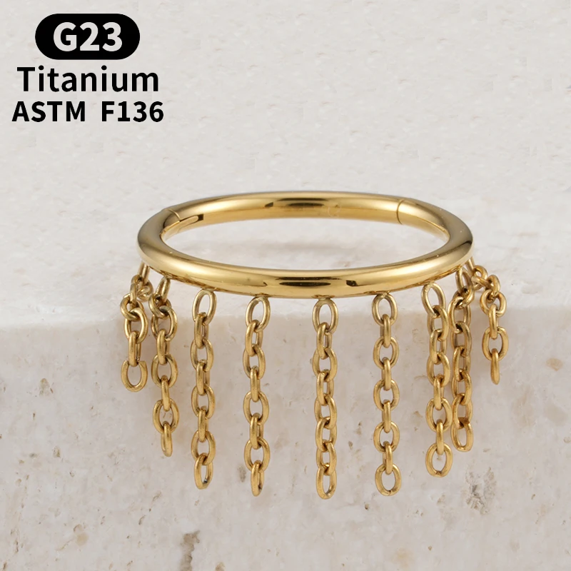 

Septum Piercing Industrial G23 Titanium 9 Welding Chains Nose Rings Cartilage Hinge Section Ear Tragus Body Jewelry Wholesale