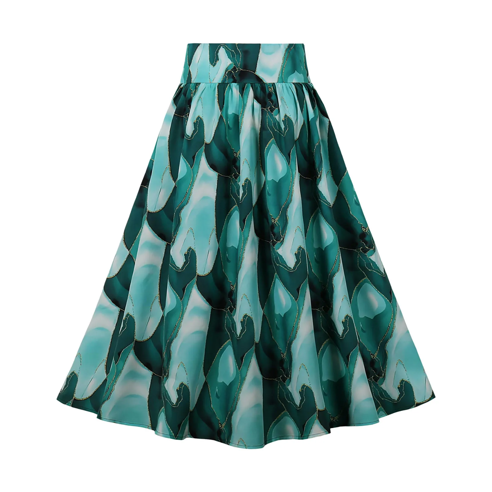 

Women Vintage Style High Waisted A Line Skirt With Floral Print Full Swing Skirt Cosplay Costumes for Kids Bunny
