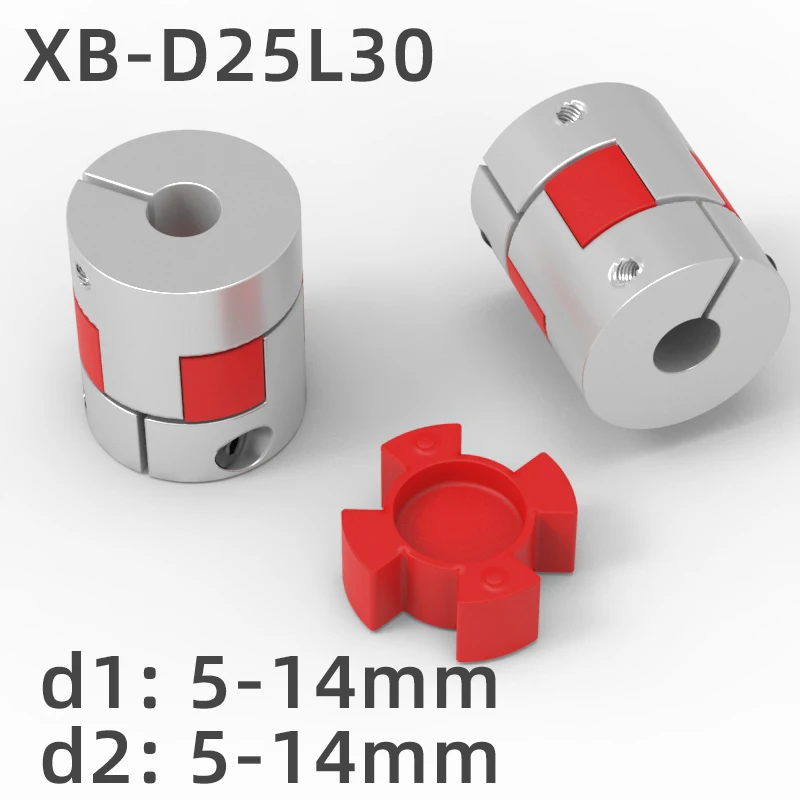 

XB D25L30 A Соединитель с двумя зажимами, гибкий вал из алюминия, гибкие соединители с ЧПУ 5/6/6.35/8/10/12/14 мм