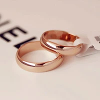 high quality 4mm wholesale simple fashion rose gold ring mens and womens exclusive couple wedding ring