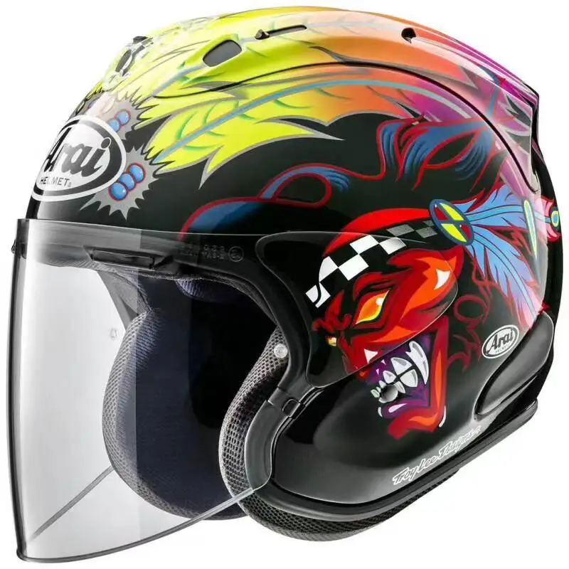 

Motorcycle Helmet Open Face 3/4 Helmet SZ-Ram5 VZ-RAM Cycling Dirt Racing Motorcycle Kart Protective Helmet Russell Ghost face
