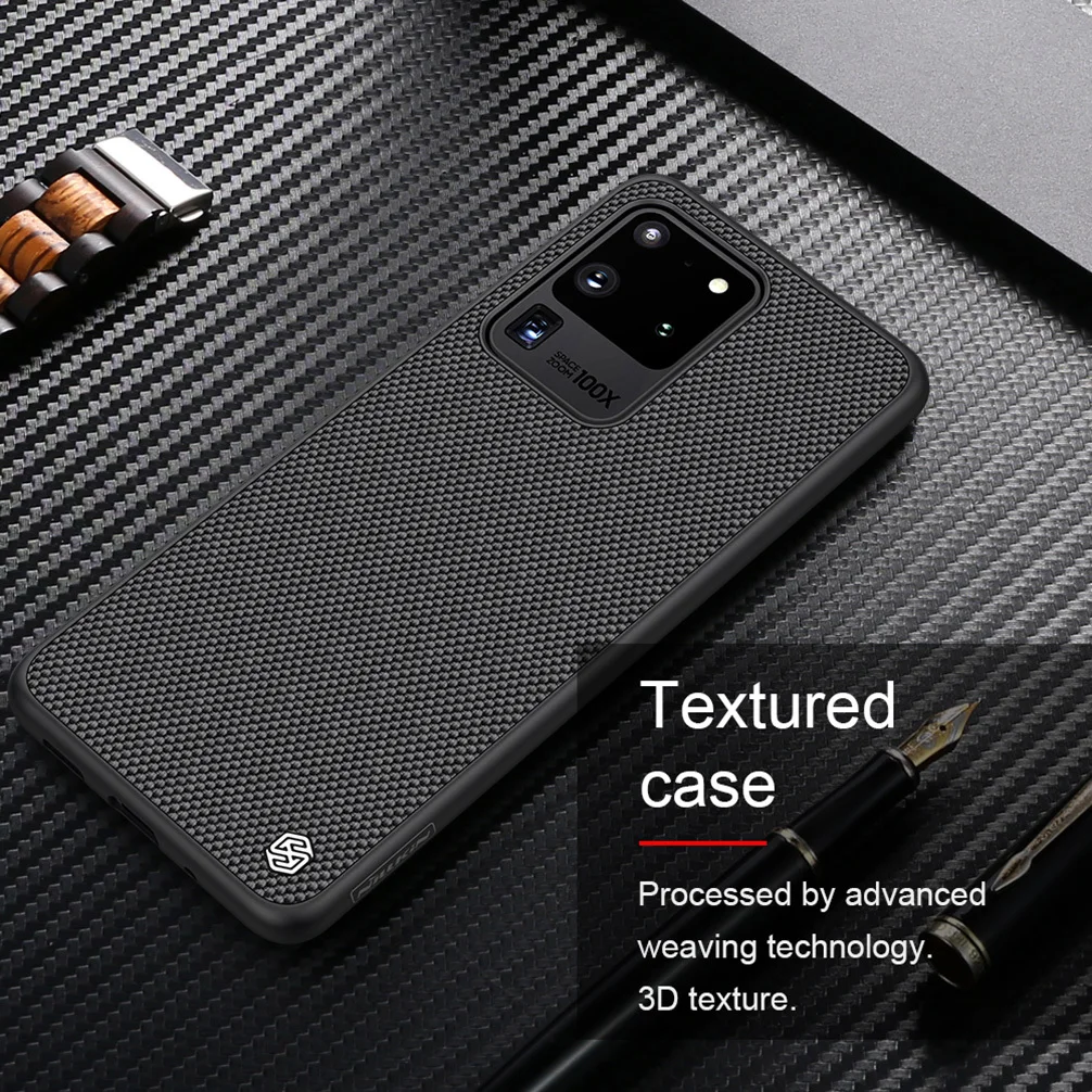 

Чехол RYWER для Samsung Galaxy S20 Ultra, текстурированный деловой чехол Nillkin из нейлонового волокна для Samsung S20 Ultra 5G, чехол