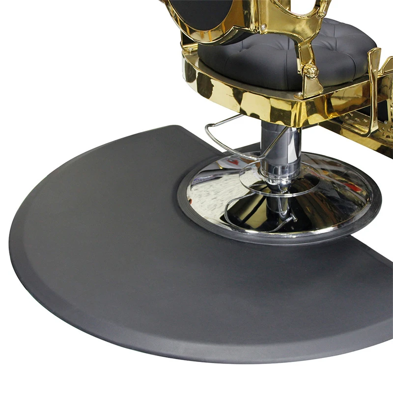 

Semi-circle PU Barber Chair Anti Fatigue Black Mat Professional Hair Stylist Decompression Supplies Soft Rubber Anti-slip Pad