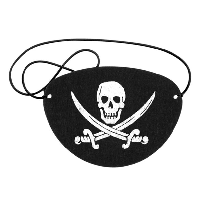 

Halloween Cosplay Costume Pirate Headband Elastic EyePatch Adult Child Headwear