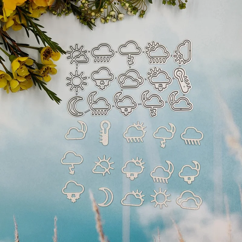 

The Weather Symbols 2022 New Metal Cutting Dies Stencil For DIY Scrapbooking Stamp Card Craft Decorative Embossing