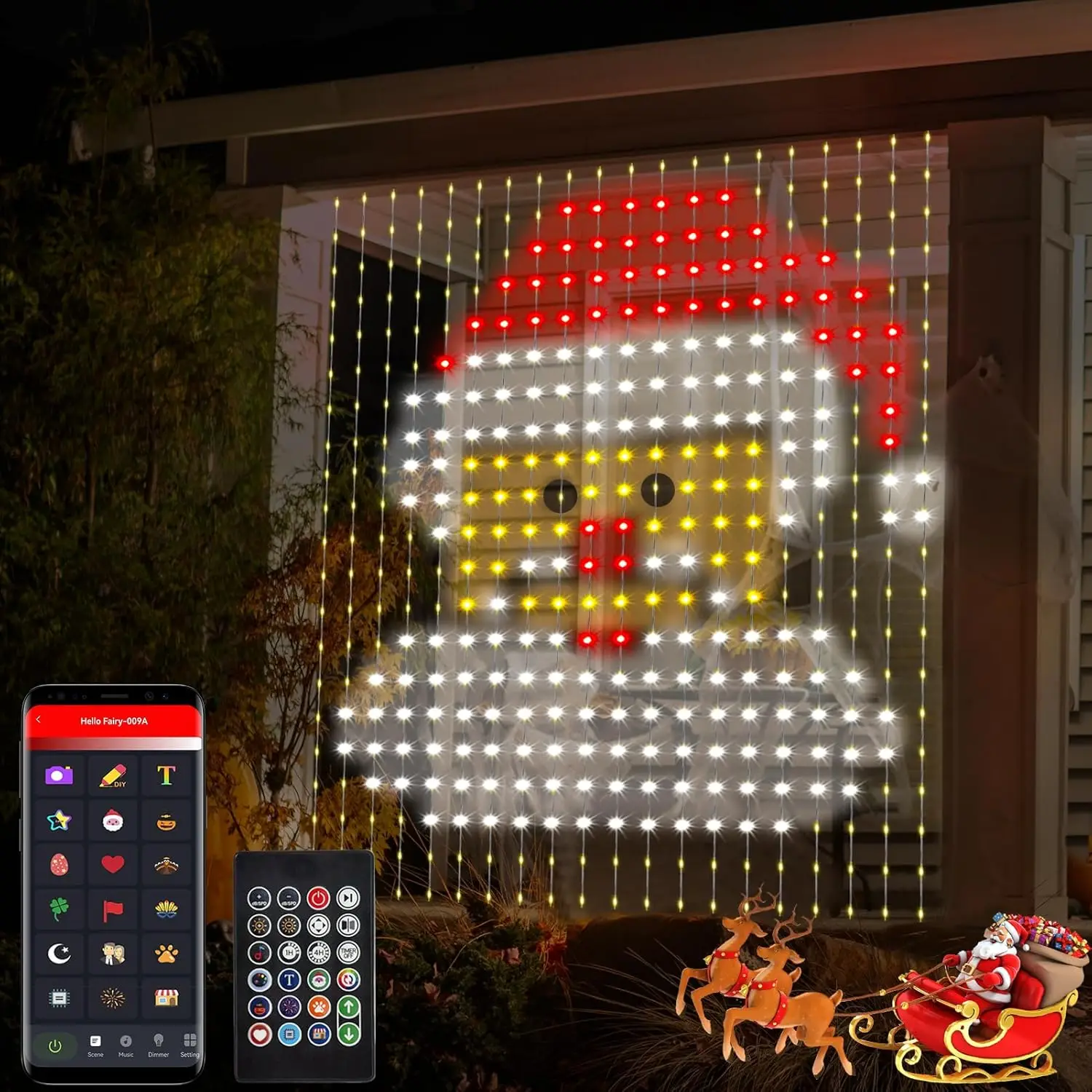 

Программируемая светодиодная гирлянда на окна, 400 светодиодов