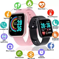 d20 sport smart watches for man woman gift digital smartwatch fitness tracker wristwatch bracelet blood pressure android ios y68