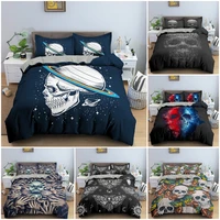 3d printed skull duvet cover king size bedding set soft comforter set with pillowcase 23pcs home textile bed clothes