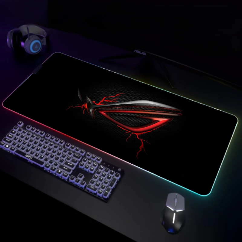 

ASUS Large RGB Mouse Pad Gaming Mousepad LED Mouse Mat Gamer Mousemats Table Pads PC Desk Pad RGB Keyboard Mat XXL 90x40cm