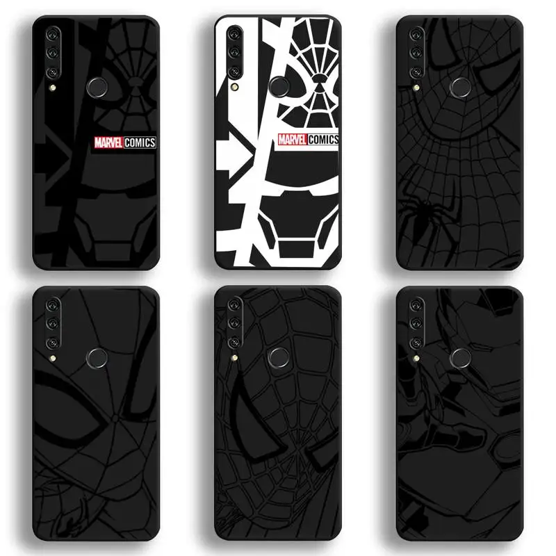 

marvel Super Hero Iron Man Spider Man Phone Case For Huawei Y6P Y8S Y8P Y5II Y5 Y6 2019 P Smart Prime Pro