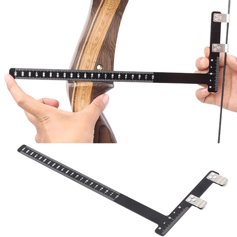 

Aluminum Alloy Recurve Bow Compound Bow Square Archery L-Shape Ruler Measurement Archery Tool Black Color Optional 24BD