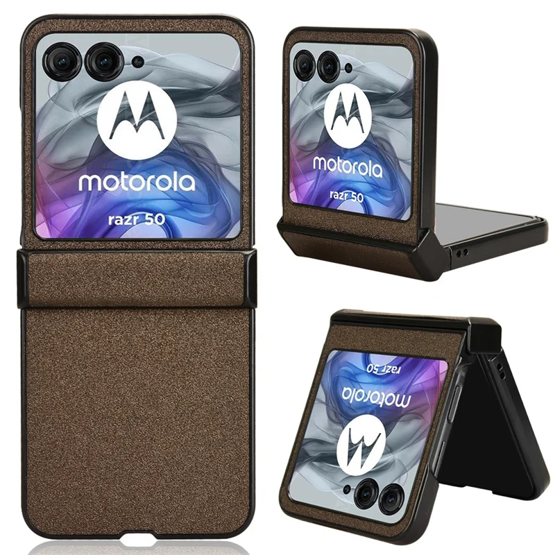 Чехол для Motorola Moto Razr 50 роскошный чехол из песочной кожи с текстурой жесткий