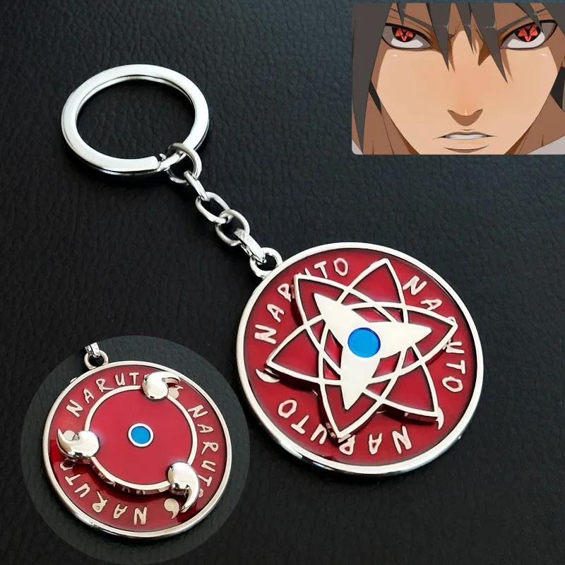 

Classic Logo Kaleidoscope Keychain Anime Ninja Same Creative Rotatable Alloy Key Ring Backpack Pendant Jewelry Gift Wholesale