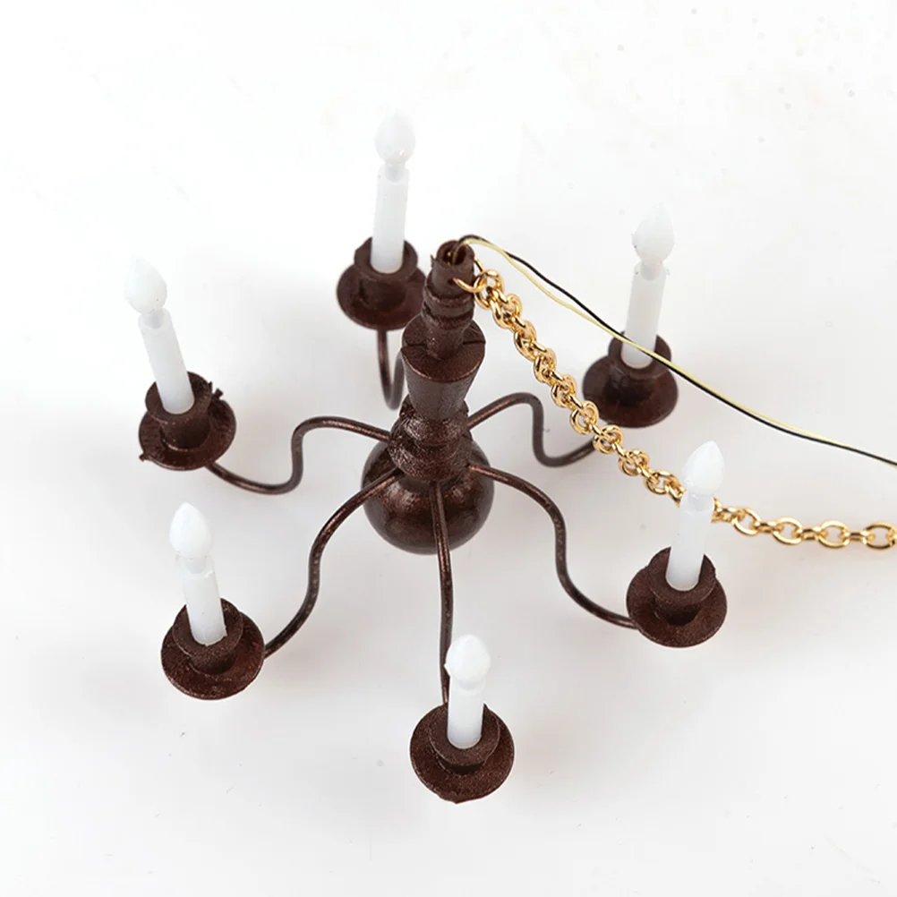 2 шт. модель люстра подвесной миниатюрный потолочный светильник лампа песочный