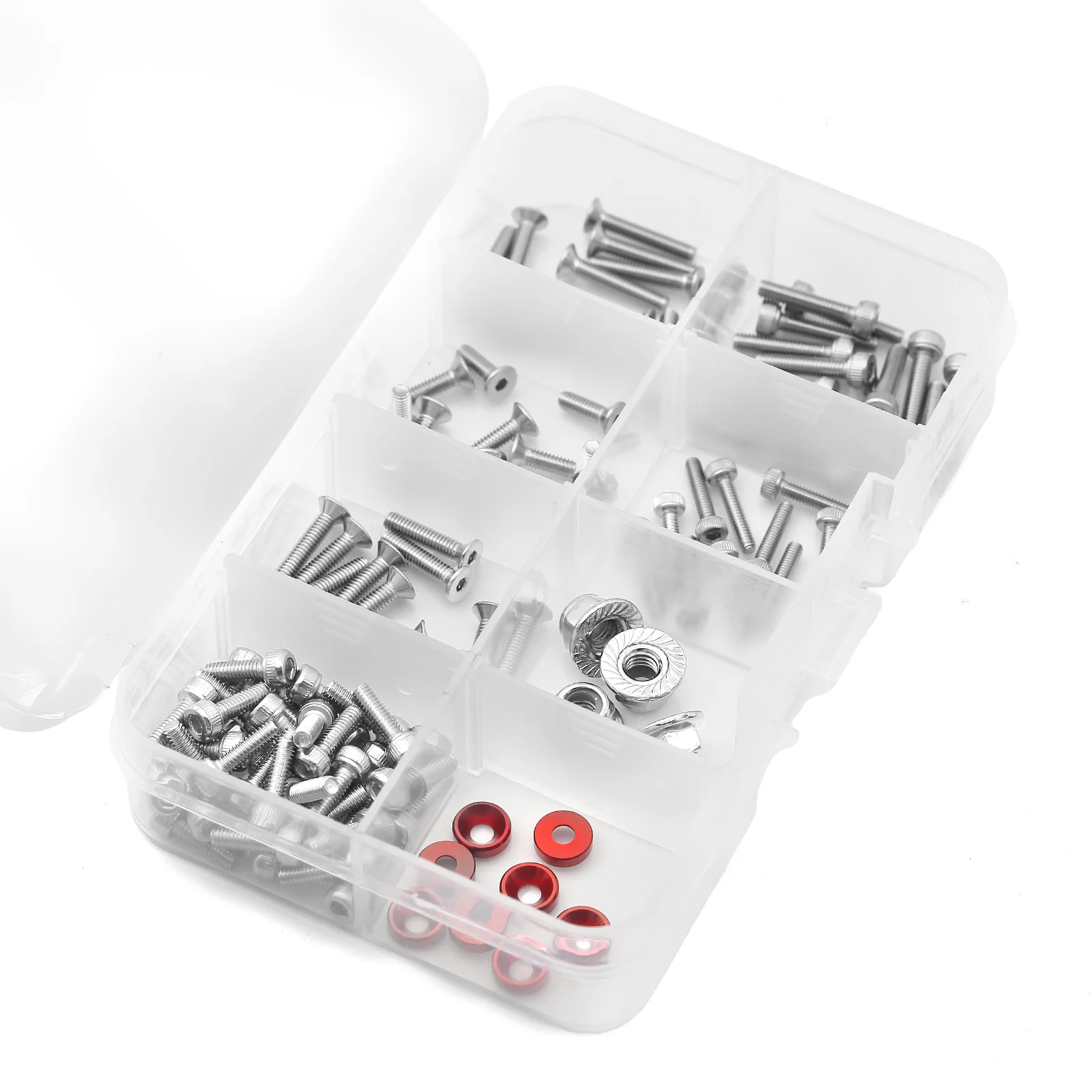 1 коробка металлических винтов с шестигранной головкой и плоской круглой