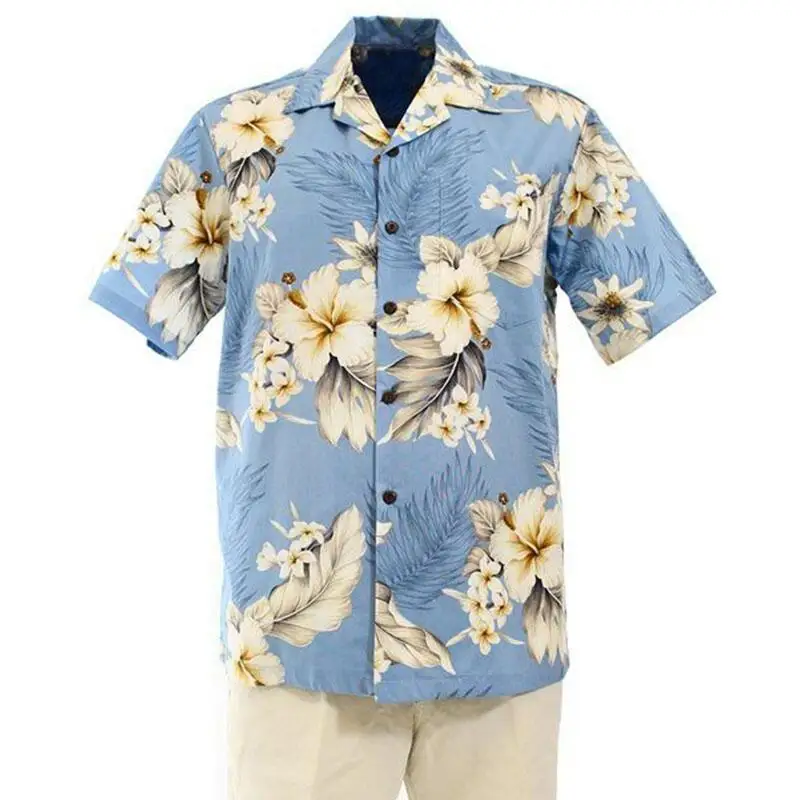 Summer Button Shirt Flower Pattern Casual Hawaiian Sand Shirt Cool Holiday For Men&Women 3D Over Printed 2023 New Fashion Tops
