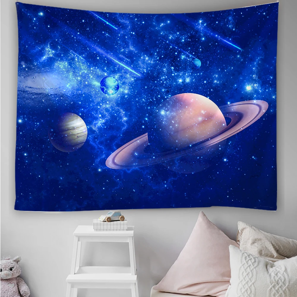 

Cosmic Wall Tapestry Blue Sarry Tapestry Galaxy Universe Night Sky Space Dream Dormitory Wall Hanging