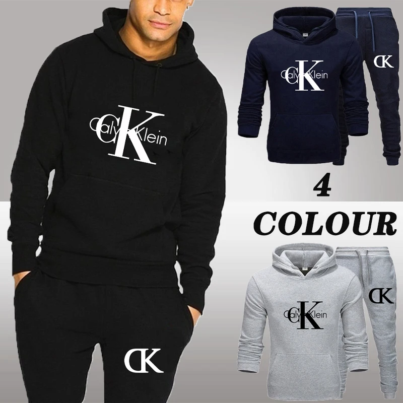 

Новинка 2022, Мужская модная спортивная одежда, мужская осенне-зимняя толстовка с капюшоном и брюки с длинным рукавом, костюм для бега, уличны...