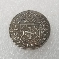 brazil 1833 silver plated commemorative collector coin gift lucky challenge coin copy coin