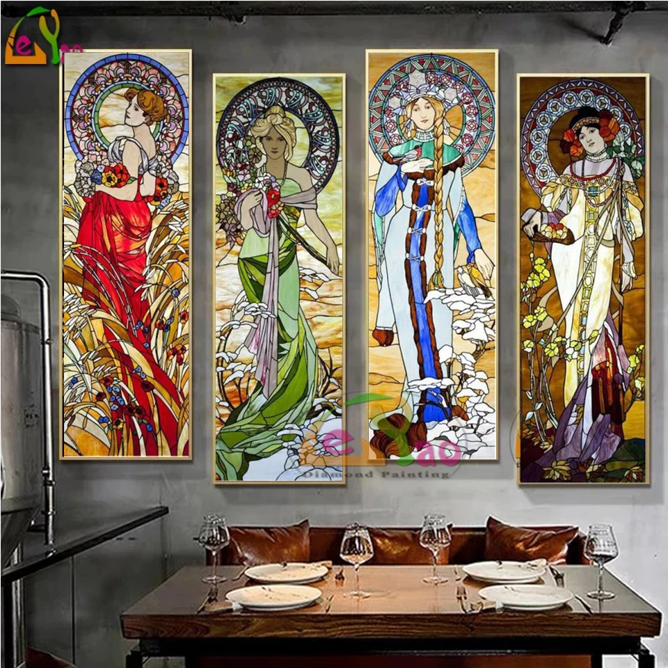 

Алмазная 5D картина большого размера в стиле ретро для творчества и рукоделия, Набор для вышивки крестиком, полноразмерная круглая Алмазная ...