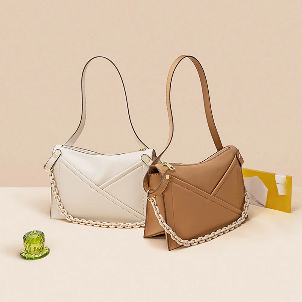 Новая кожаная сумка с цепочкой на одно плечо ниша М-образная контурная