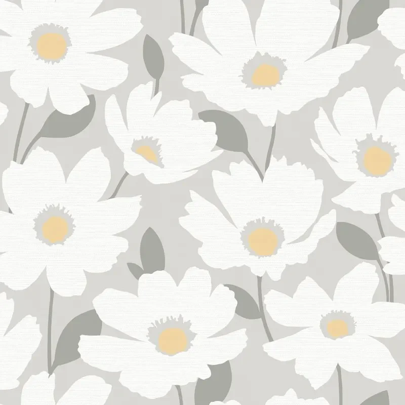 

Brewster Astera Grey Floral Wallpaper Fast Shipping