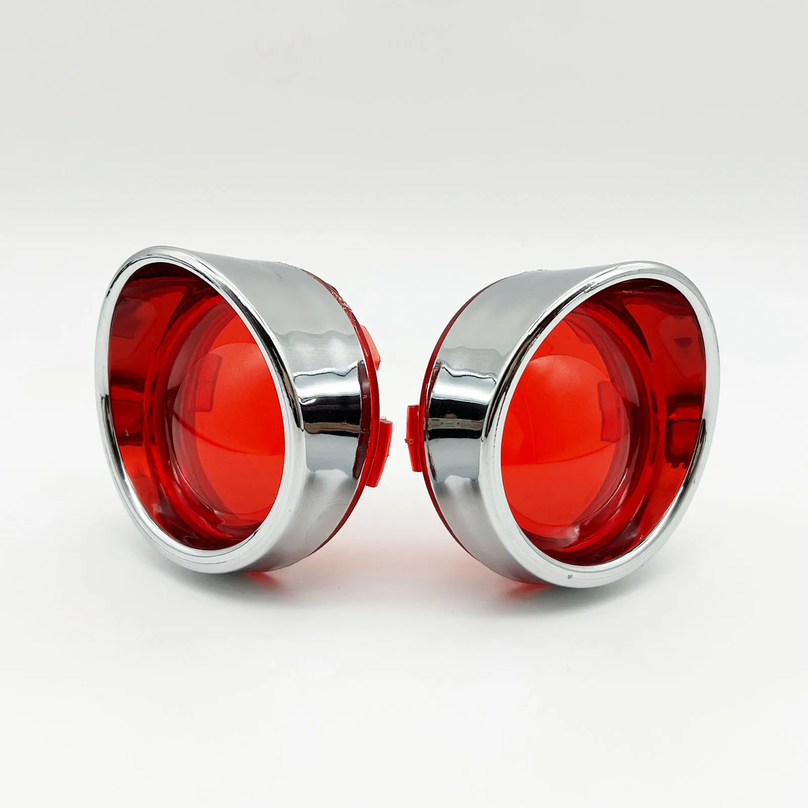 2-дюймовый цилиндрический указатель поворота Φ чехол для объектива с хромированными козырьками для Harley Dyna Sportster Street Electra Glide Road King Fatboy