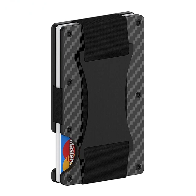 Carbon Fiber Look Minimalist Wallet / Card Clip - Available in Multiple Colors 4