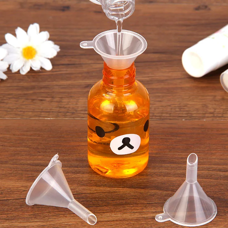 

10pcs/lot Plastic Small Funnels For Perfume Mini Liquid Essential Oil Filling Empty Bottle Packing Tool