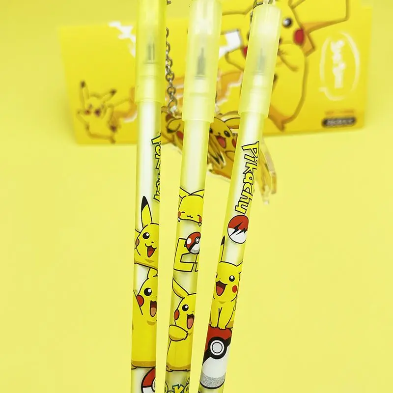 

Pokemon Gel Pen Black Quick-Drying Pull-Out Pendant Signature Creative Full Needle Writing Drawing Kawaii Accessories Stationery