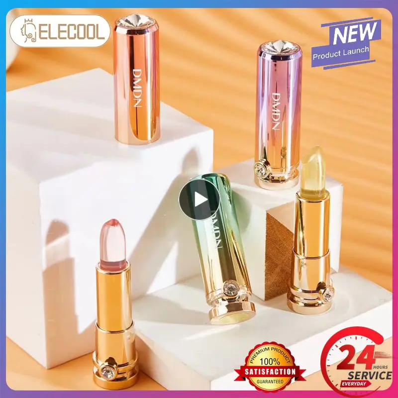 

New 4 Colors Diamond Crystal Jelly Temperature Change Lipstick Color Change Waterproof Non-stick Cup Moisturizing Lipstick TSLM1