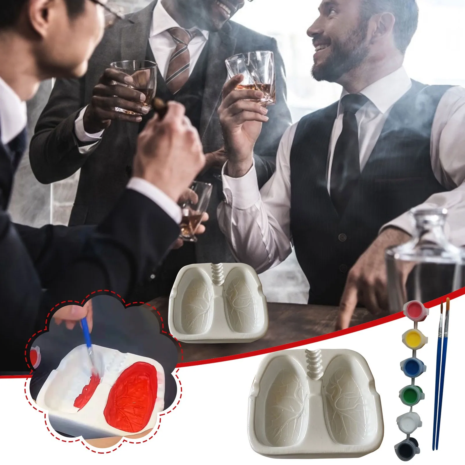 

Lung Shape Ashtray Fun Ashtray Desktop Hand Play Ornaments