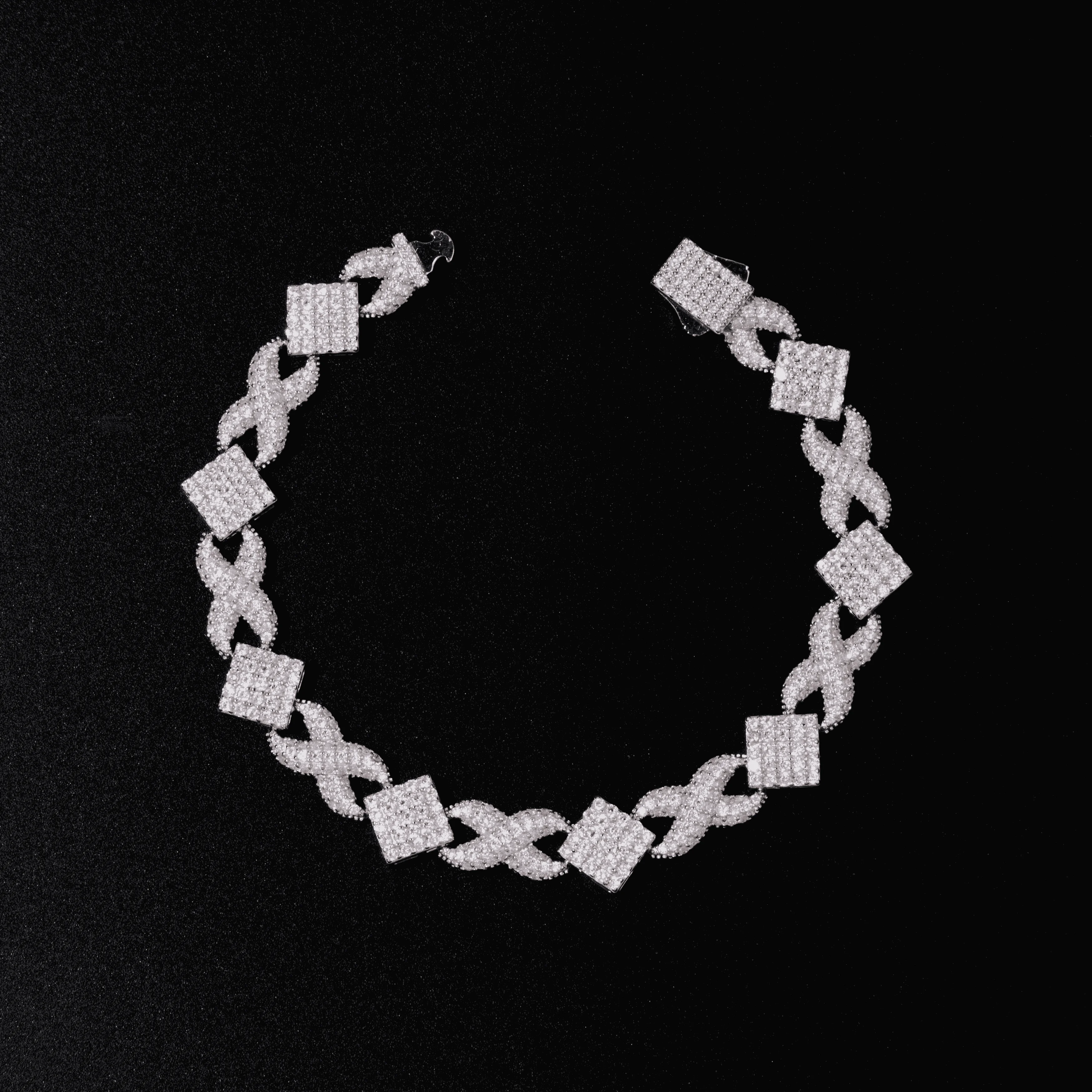 Мужской браслет в стиле хип-хоп Iced D VVS Муассанит стерлинговое серебро 925 пробы