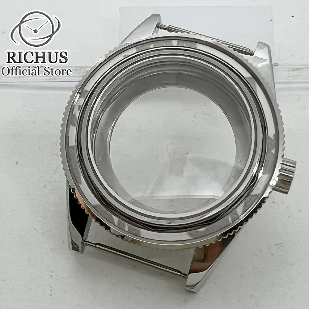 42 мм чехол для часов с твердым сапфировым стеклом подходит NH35 NH36 ETA2824 PT5000 Seagull ST2130