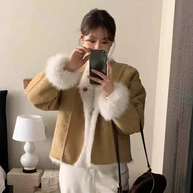 Женская верхняя одежда на 2 способа 2024 свободная теплая куртка Abrigos Invierno с