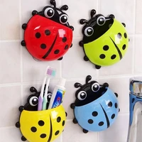 punch free ladybug toothbrush holder bathroom wall suction toothpaste holder electric toothbrush holder bathroom accessories