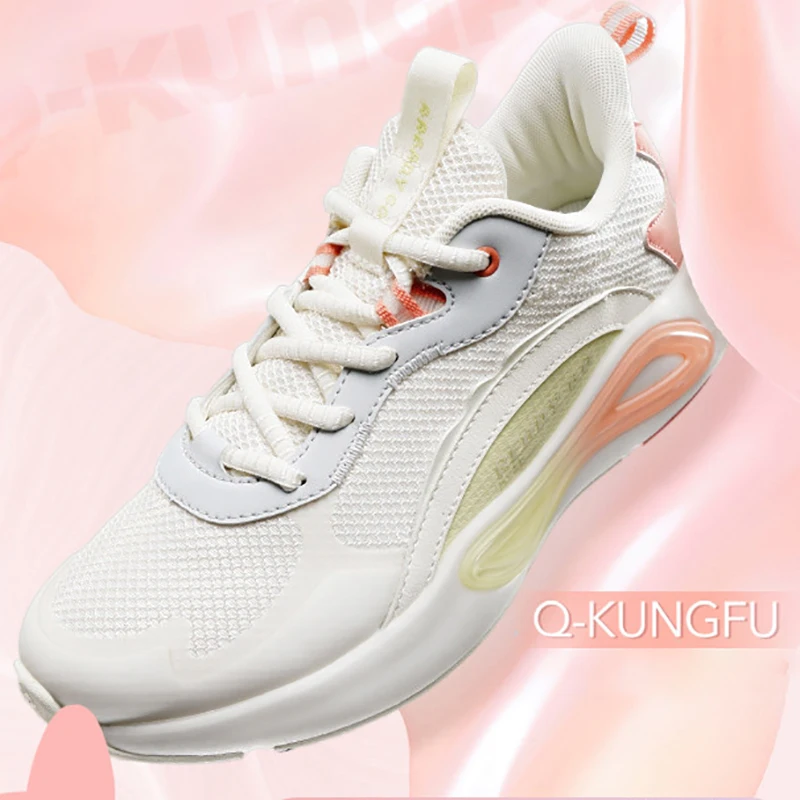 QIAODAN Running Shoes for Women 2023 Mesh Breathable Comfortable Casual Shoes Trendy Ladies Leisure Sneakers Women XM36210262
