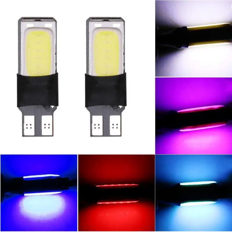 

1 PCS Car LED Light T10 COB 12SMD Automobile Indication License Plate Lamp Instrument Reading Bulbs Car Accessories Random Color