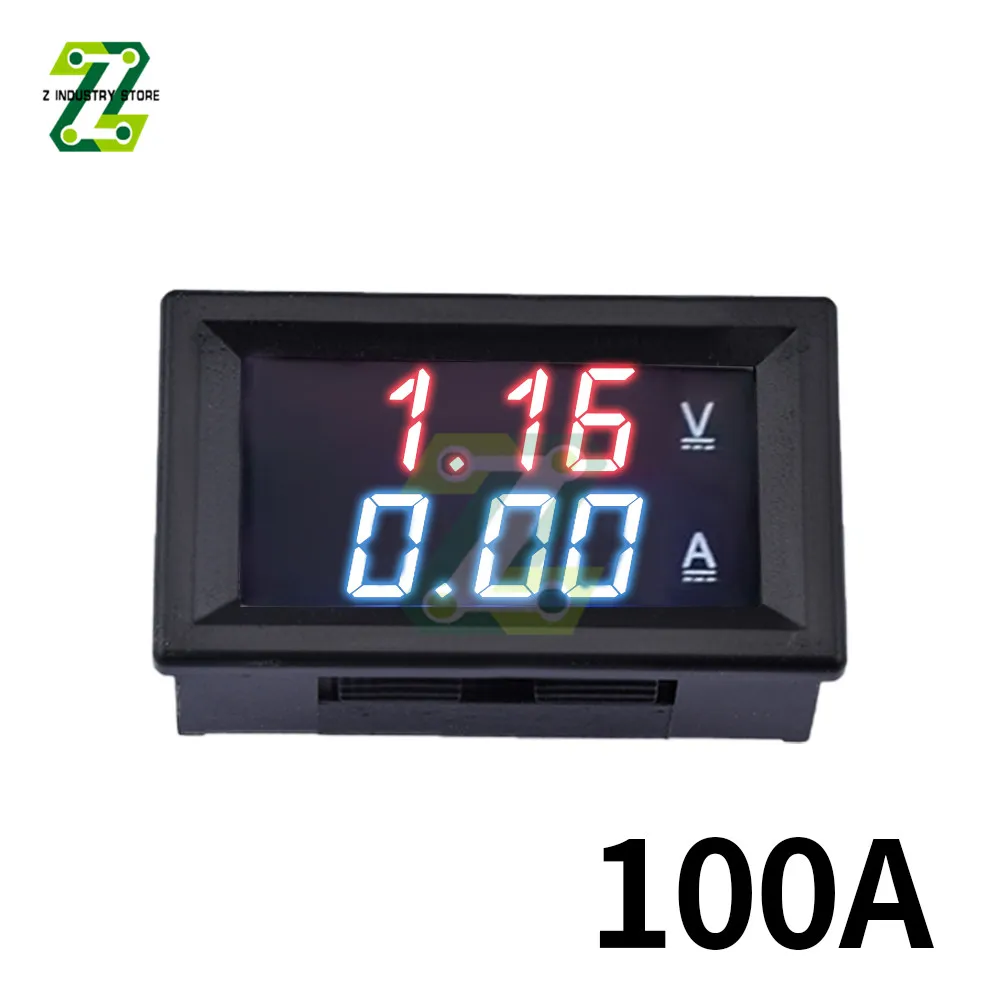 

Mini Digital Car Voltmeter Ammeter DC 100V 10A 50A 100A LED Display Panel Amp Volt Voltage Current Meter Tester Detector