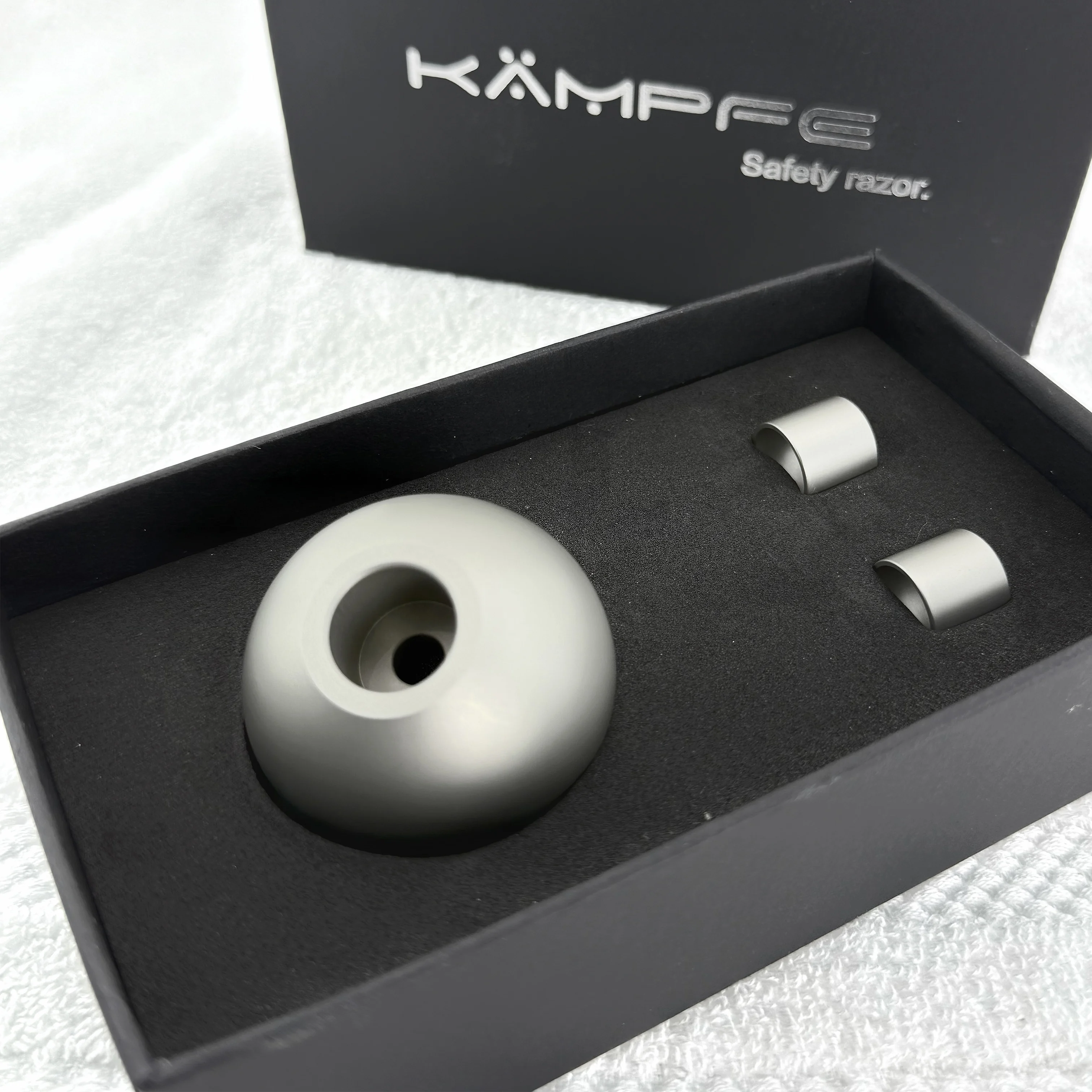 Подставка для безопасной бритвы KAMPFE Silver Arc, держатель для мужской бритвы из алюминиевого сплава, классический держатель для ручной бритвы, доступен в трех диаметрах. (art.: 3920ce4d93509) - 3920ce4d93509