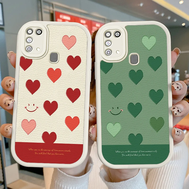 

Phone Case for Samsung Galaxy M31 S11E S20 4G 5G FE Plus S21 FE Plus S22 Plus Ultra Cases Little Heart With Bow Cover For Girls