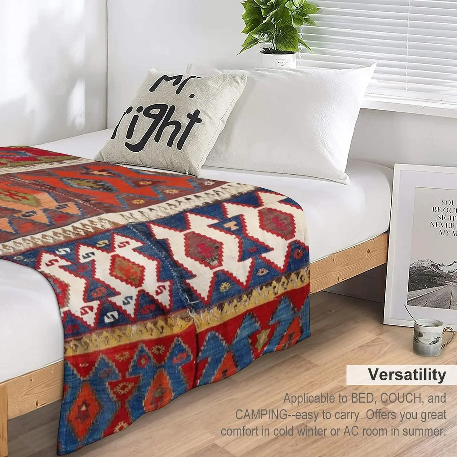 Набивное одеяло с рисунком Мут Телец Anatolian Kilim декоративные винтажные подвижные