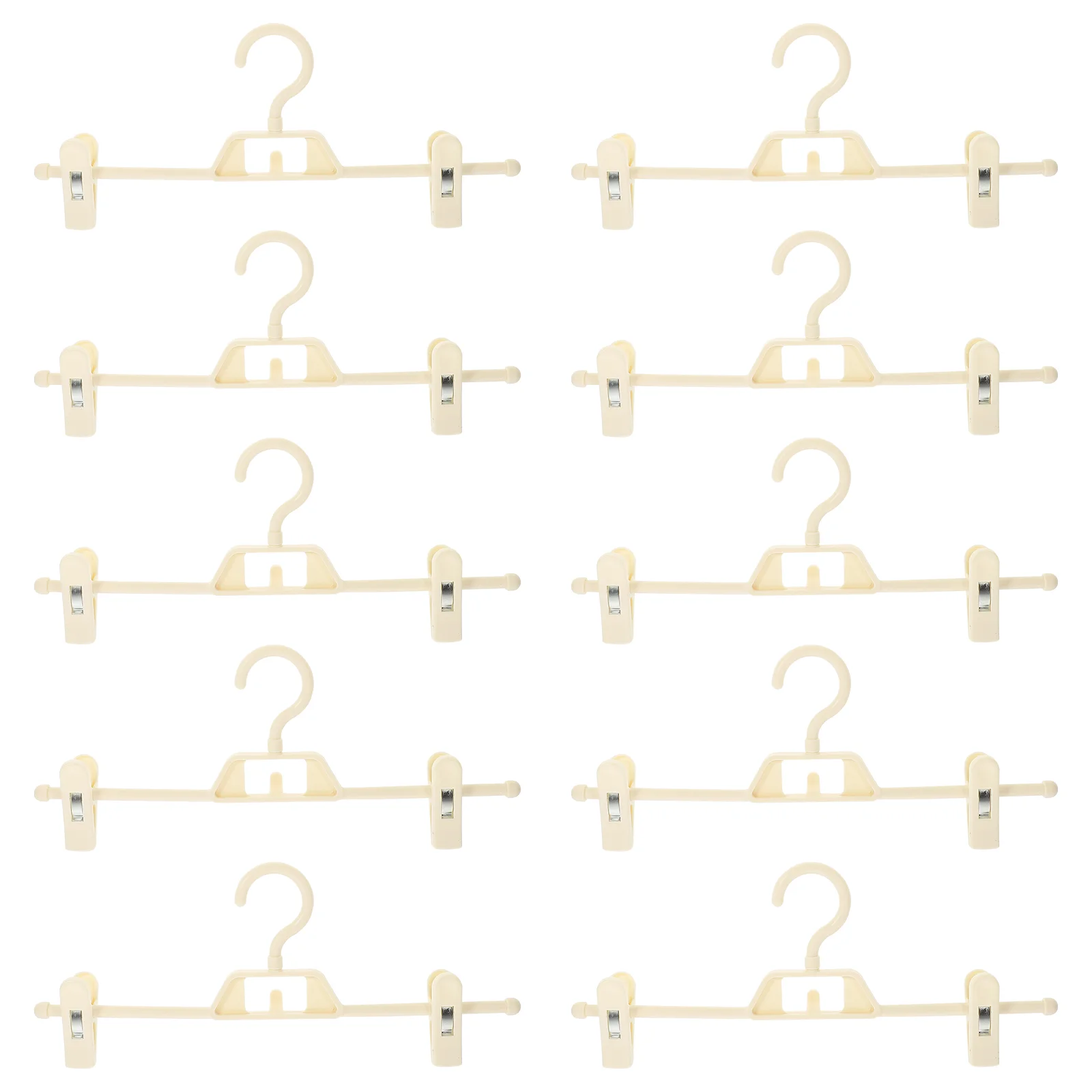 

10pcs Household Skirt Hangers Adjustable Jeans Hangers Home Anti-skid Clip Hangers
