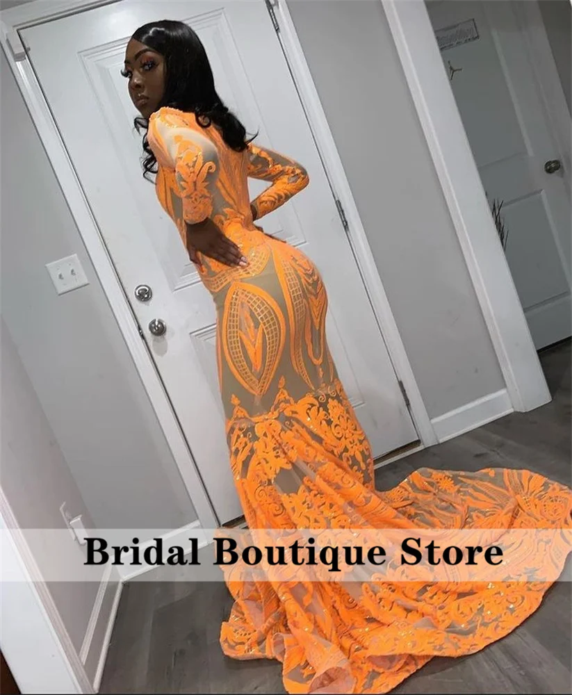

Sparkly Sexy Mermaid Prom Dresses 2022 For Black Girls Glitter Sequins Birthday Party Gowns Evening Dresses Robe De Bal