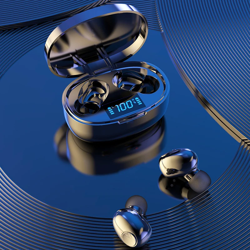 

Беспроводные наушники RYWER Bluetooth 5,0 TWS гарнитура со светодиодным дисплеем и микрофоном Hifi стерео спортивные наушники-вкладыши для смартфона