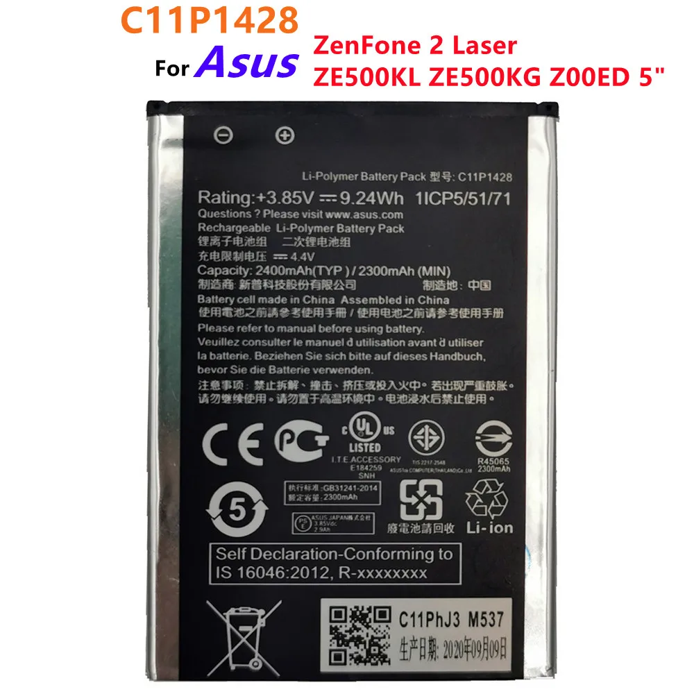 

100% Original Replacement Phone Battery C11P1428 2400mAh For Asus ZenFone 2 Laser ZE500KL ZE500KG Z00ED 5"