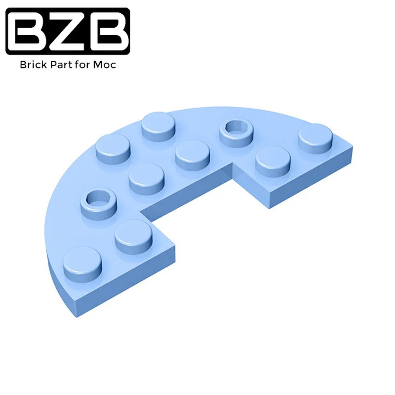 

BZB 10 шт. MOC 18646 пластина круглая Половина 3x6 с 1x2 вырезами совместимые сборы детали строительных блоков детская игрушка «сделай сам»