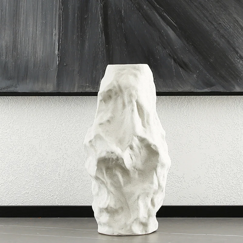 

Nordic Style Vase Table Ceramique Blanc exsuryse Decorative Vase Sculpture Art Hydroponics macetas Decorativo House Decoration